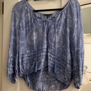 Blue blouse perfect for spring